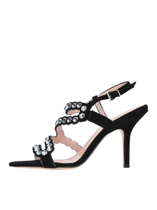 Suede and rhinestone sandals ANNA F. | 3260NERO